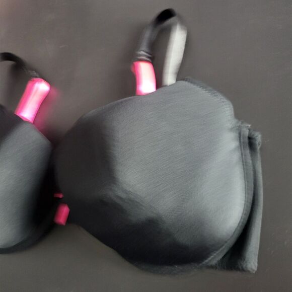 Love Affair Lightly Lined Underwired Bra 42D Womens Black Pink Adjustable Straps - Picture 4 of 7